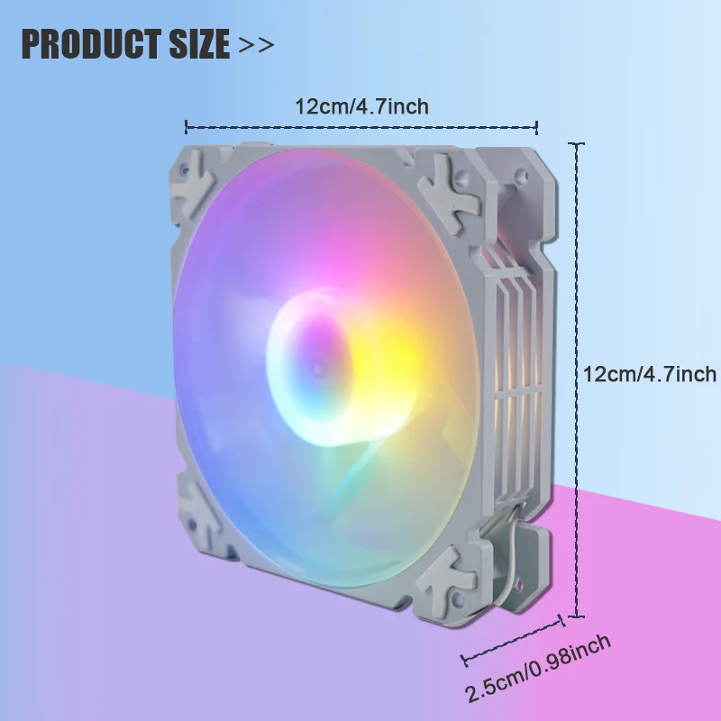 MANMU Case Fans Rgb Computer Cooler Fan For pc Fans & Cooling Rgb Cooler Fan