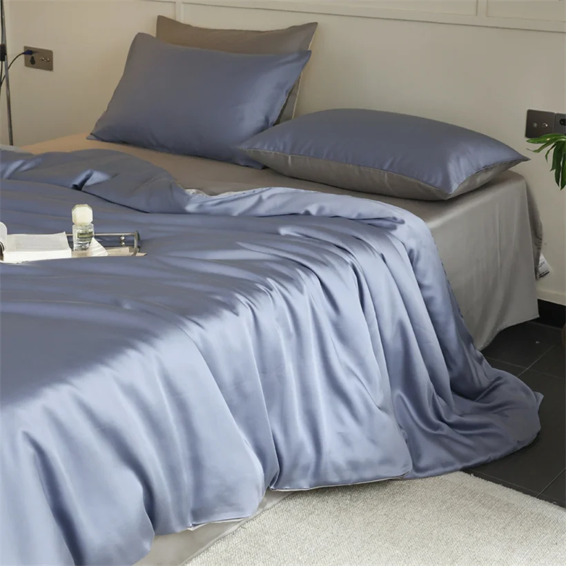 Mulberry Zijden Beddengoedset Luxe Natuurlijke 100% Zijden Dekbedovertrekset Laken Kussensloop Enkel Dubbel Laken King Queen Size