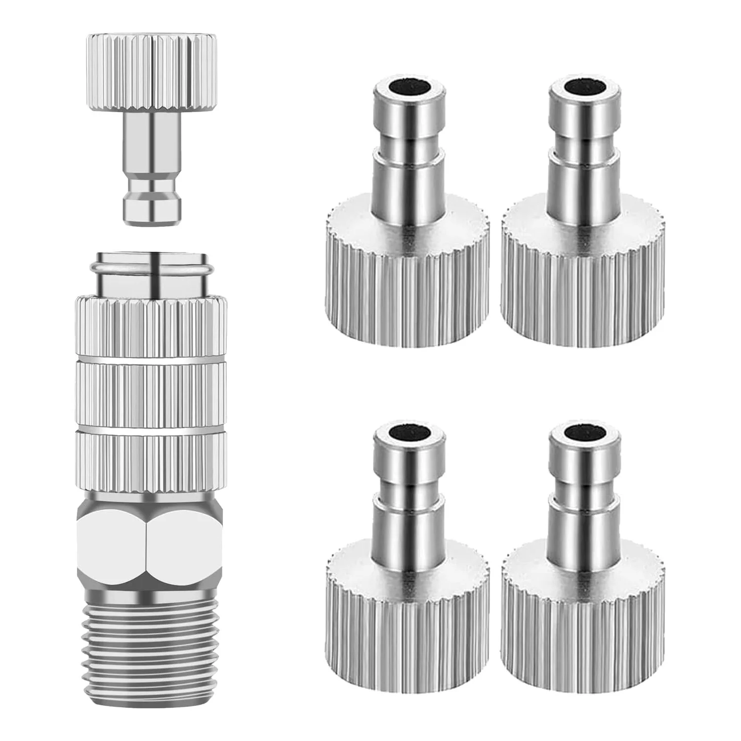 JOYSTAR Airbrush Quick Disconnect Coupler Release Fitting Adapter Kit with 5 pcs 1/8