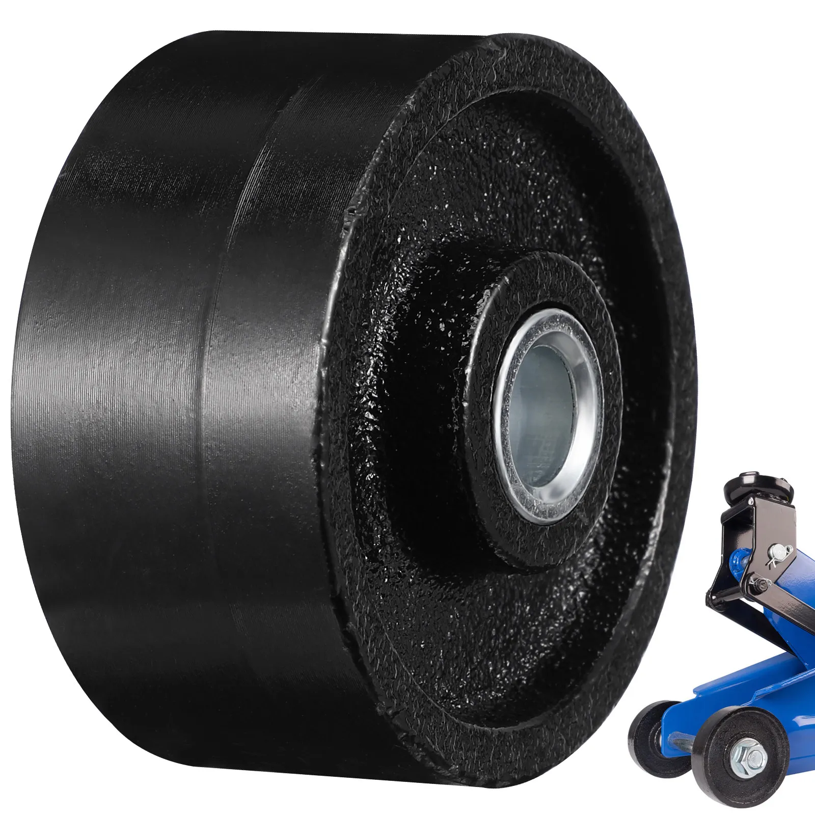 

Универсальное переднее колесо-ролик из высокопрочной стали для гидравлического горизонтального домкрата, колесо для прицепа, гладкое