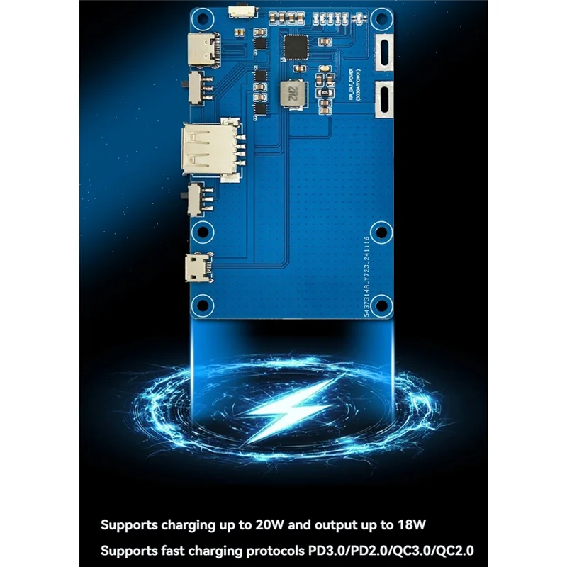

Superb For Raspberry Pi Lithium Battery Expansion Board USB TYPE-C Dual Port Fast Charging 5V3A Output For Raspberry Pi