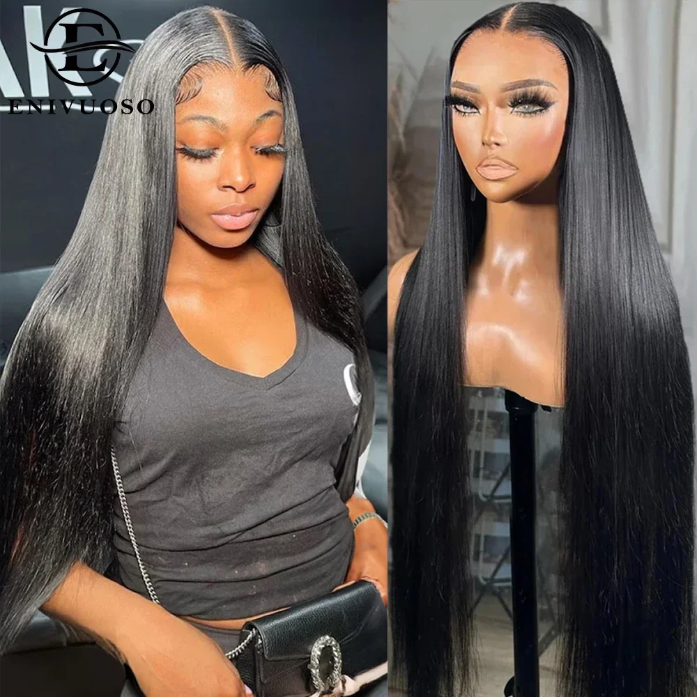 

200 Density 13X4 13x6 Transparent HD Lace Frontal Wigs Human Hair Pre Plucked For Black Women Straight Brazilian Remy Human Hair