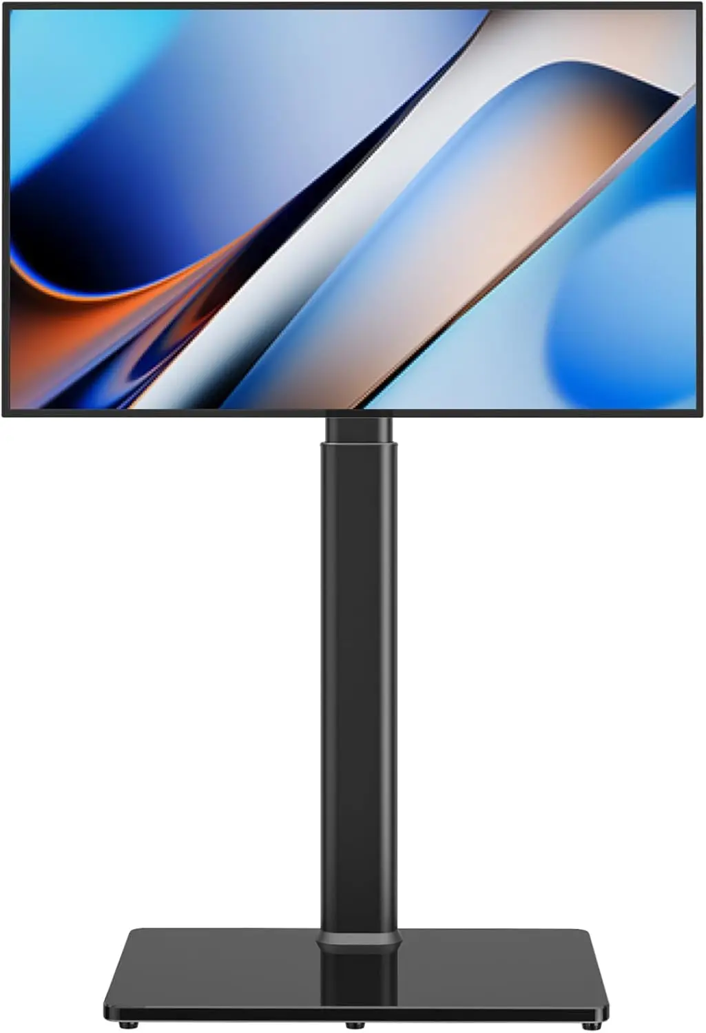 

Universal TV Floor Stand for 27-65 inch TVs, Swivel Height Adjustable Space Saving Design for Living Room/Bedroom/Corner Black