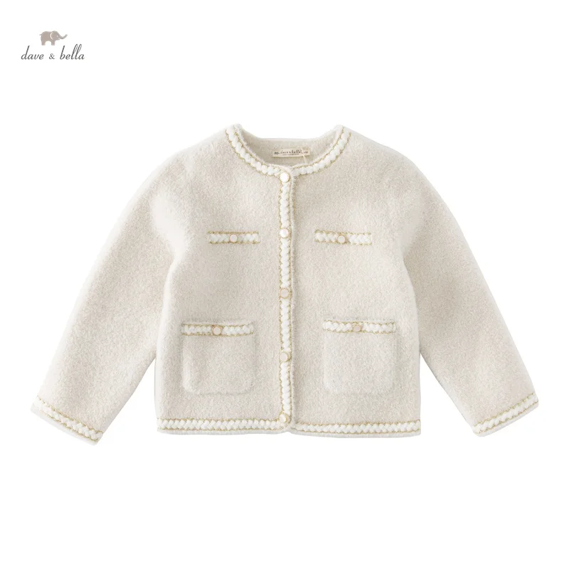 Dave Bella Children Girl\'s Autumn Fashion Casual Classy Sweet Cardigan Knit Overcoat Princess Outdoor Party DB3236925