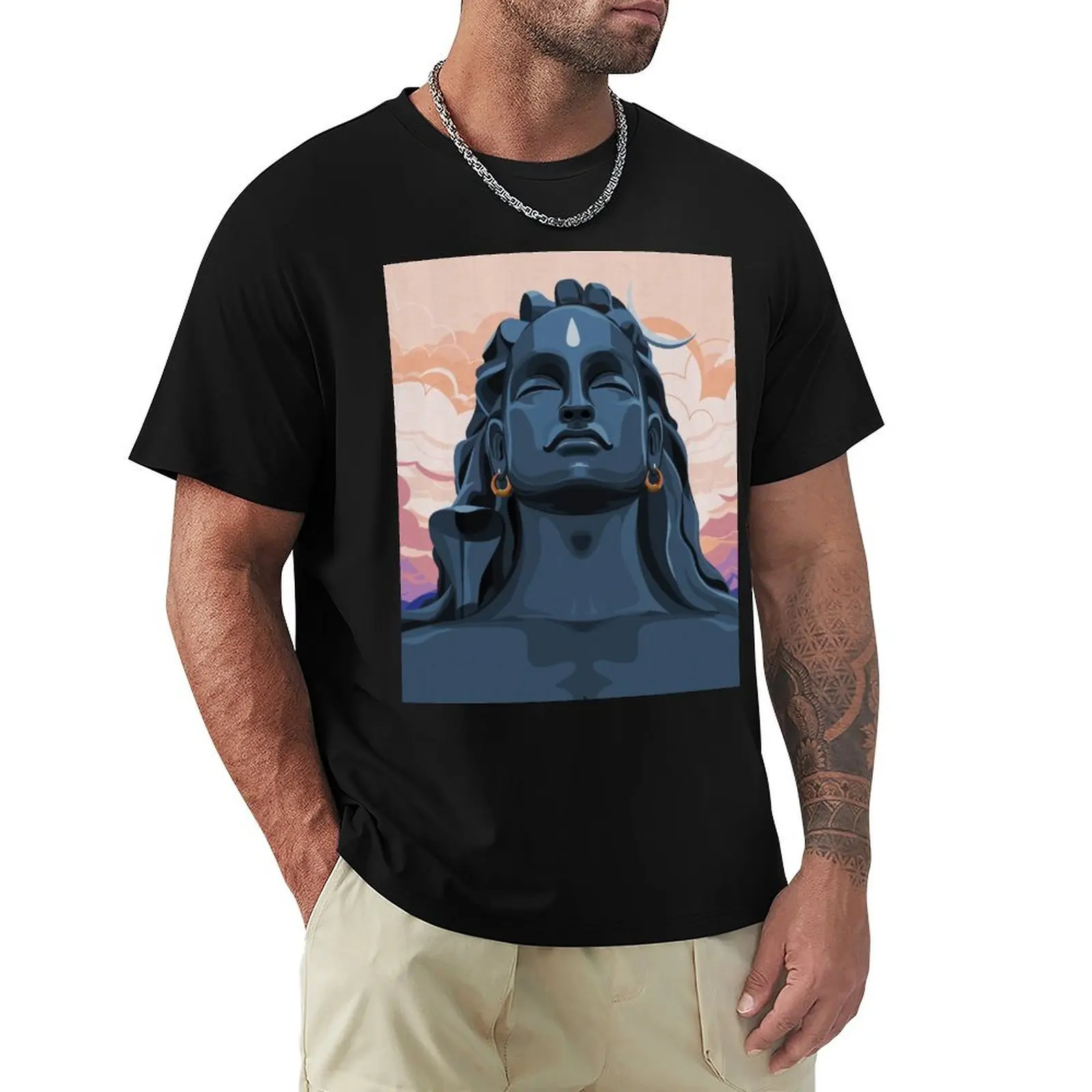 Adiyogi Shiva - The Source of Yoga Meditation T-Shirt Moisture Wicking Athletic T-Shirt
