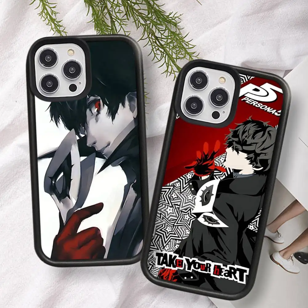 

1pc Popular Role-playing Game P-personaS PC+TPU Protective Phone Case For IPhone 17 16 Pro Max 15 Plus 14 13 12 11 Cover
