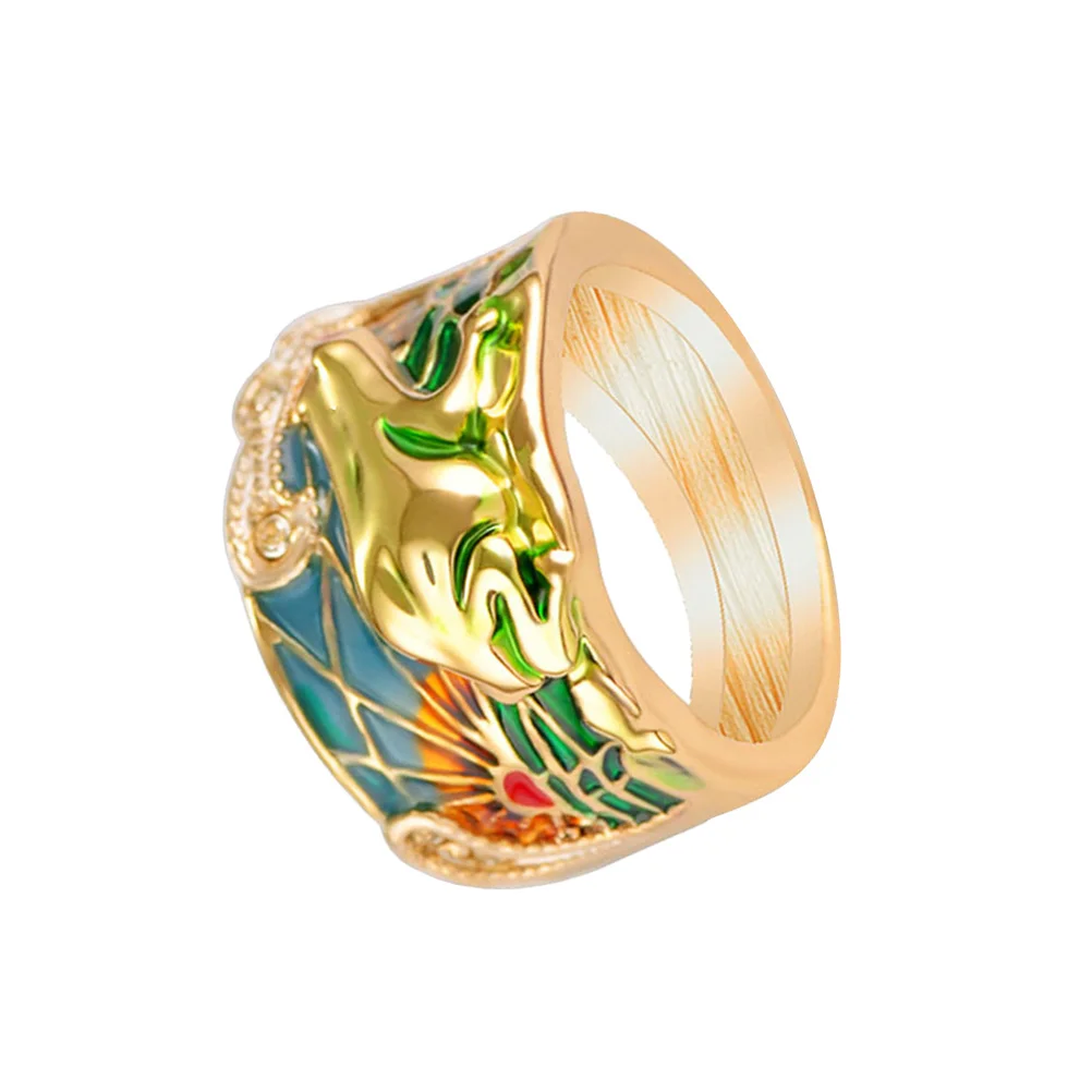 Bague grenouille dorée en résine époxy pour femmes, bijoux à la mode Chic, Design d'étang de Lotus, bague créative, cadeau d'anniversaire et de mariage