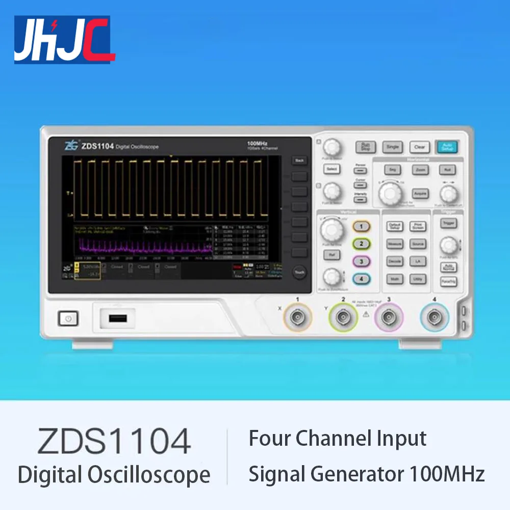 ZDS1104 Digital Oscilloscope 4 In 1 Four Channel Input Signal Generator 100MHz* 2 Ana-log Bandwidth 1GSa/s Sampling Rate