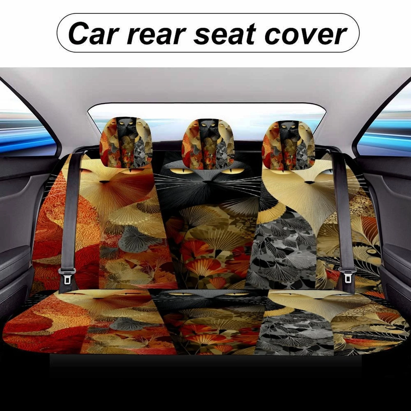 Cats Pattern Art Themed Car Se - Car Seat Cover recension och pris