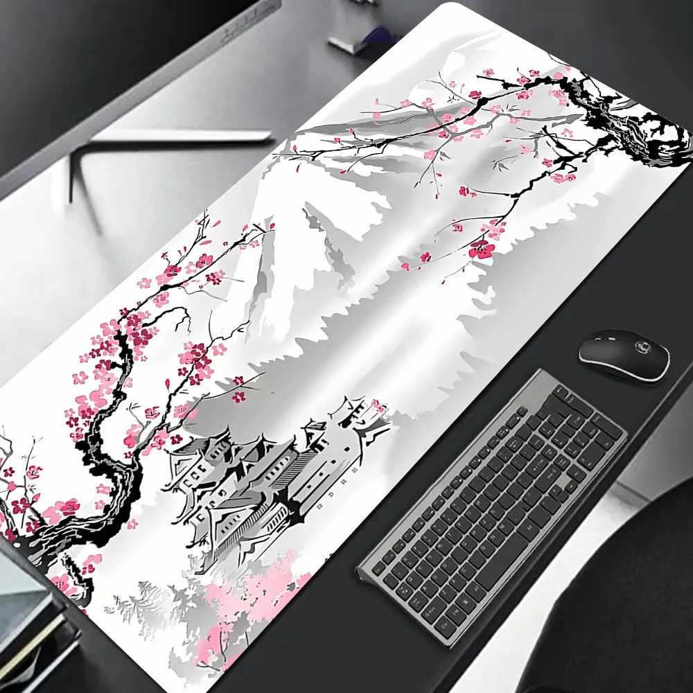 

Japanese Fuji Mount and Cherry Blossom Large Size No-slip Rubber Mousepad Computer Gaming Accessories Keyboard Desktop Decor Mat