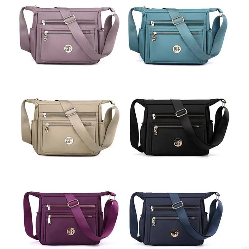 

63HC Functional Women Bag Nylon Girls Bag with Adjustable Strap & Compartments Fashionable Bag for Travel & Everyday Use