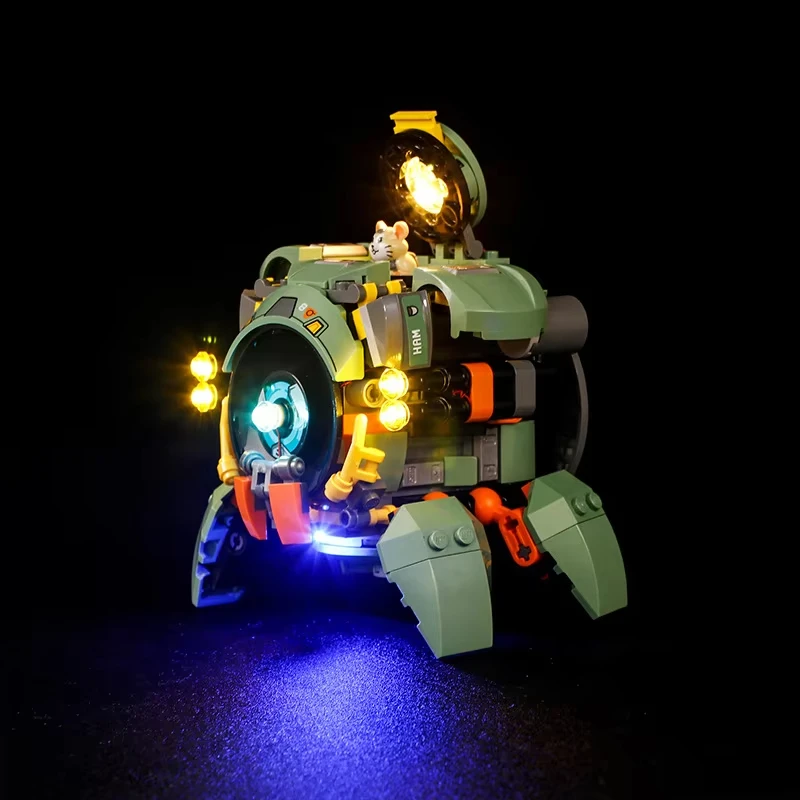 DIY RC LED Light Kit For LEGO Wrecking Ball Overwatch 75976 Building Blocks Gift( Only LED Light,Without Blocks Model)