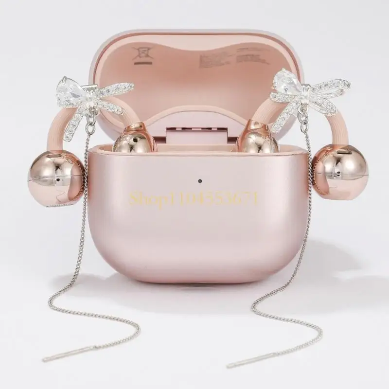 Best Seller Premium Alloy Earphone Safety Chain Ear Clip For Freeclip 1/2 Headphone Clip on Charm With Shining Zirconia Stones