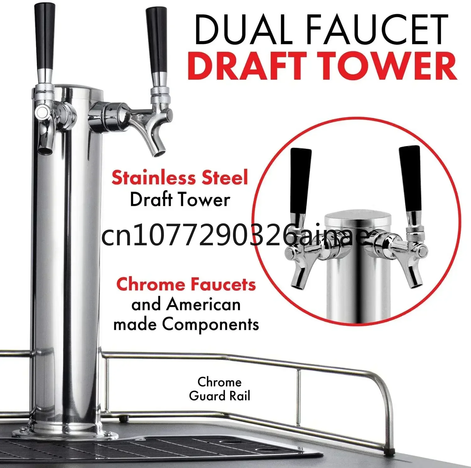 Double-Headed Craft Beer Machine Air-Cooled Beer Machine Commercial Student Beer Tap Kegerator Water-Cooled Wine