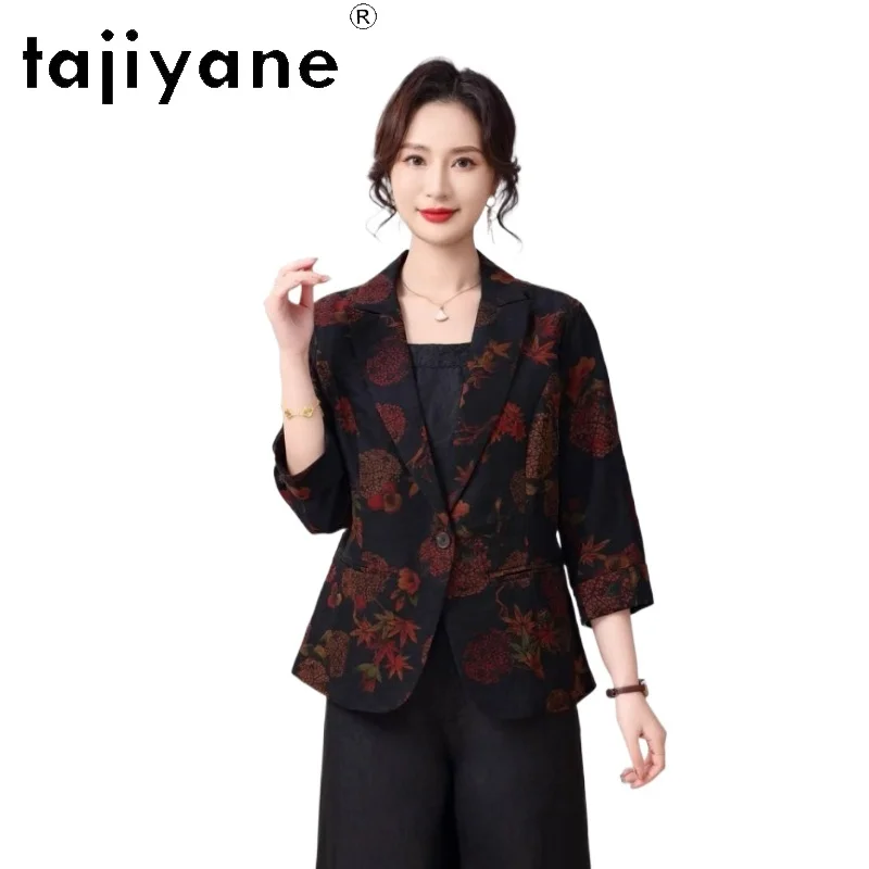 

TAJIYANE 100% Mulberry Silk Blouse for Woman Fashion Spring Suit Coats Real Xiangyun Sha Shirts New in Women Clothes 2026 блузка