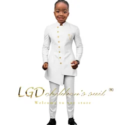 Boys Suit Suit Single Breasted African Style - Tuxedo Jacket + Trousers, Refined Party Suit for Young Gentlemen Aged 3-16