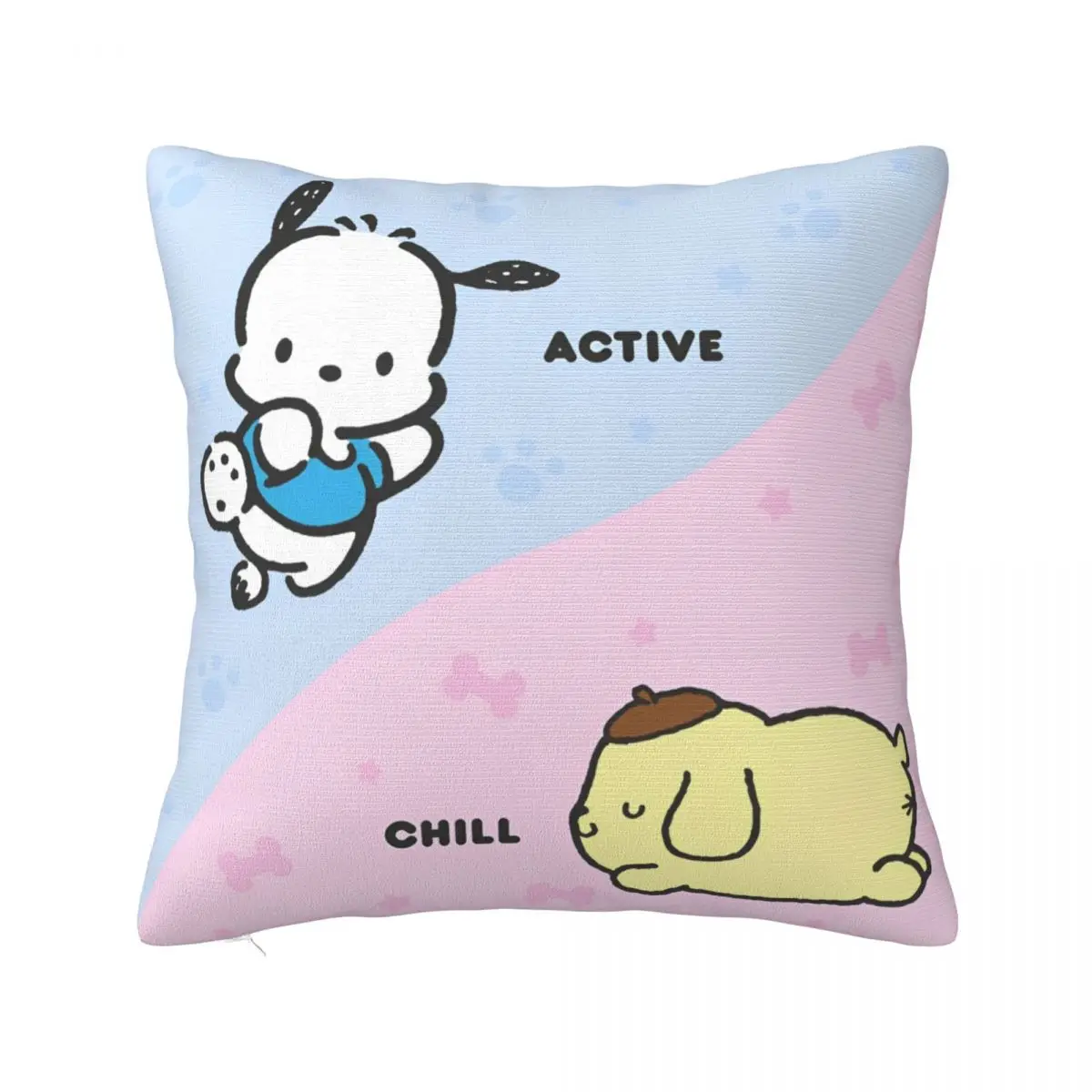 

Printing Acitve Pochacco Chill Pompompurin Pillowcase Polyester Cushion Cover Cute Kawaii Pillow Case Cover Home Dropshipping