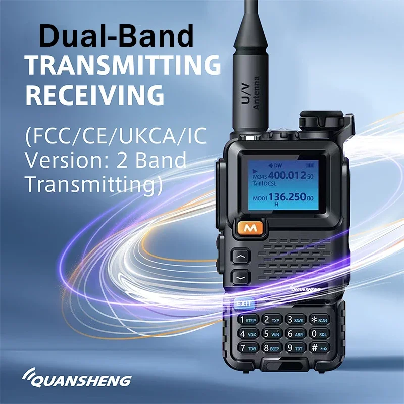 Quansheng UV 5R Plus 2PCS Walkie Talkie 8W 200 canali USB Type-C Dual Band replica di frequenza Wireless bidirezionale UHF/VHF FM