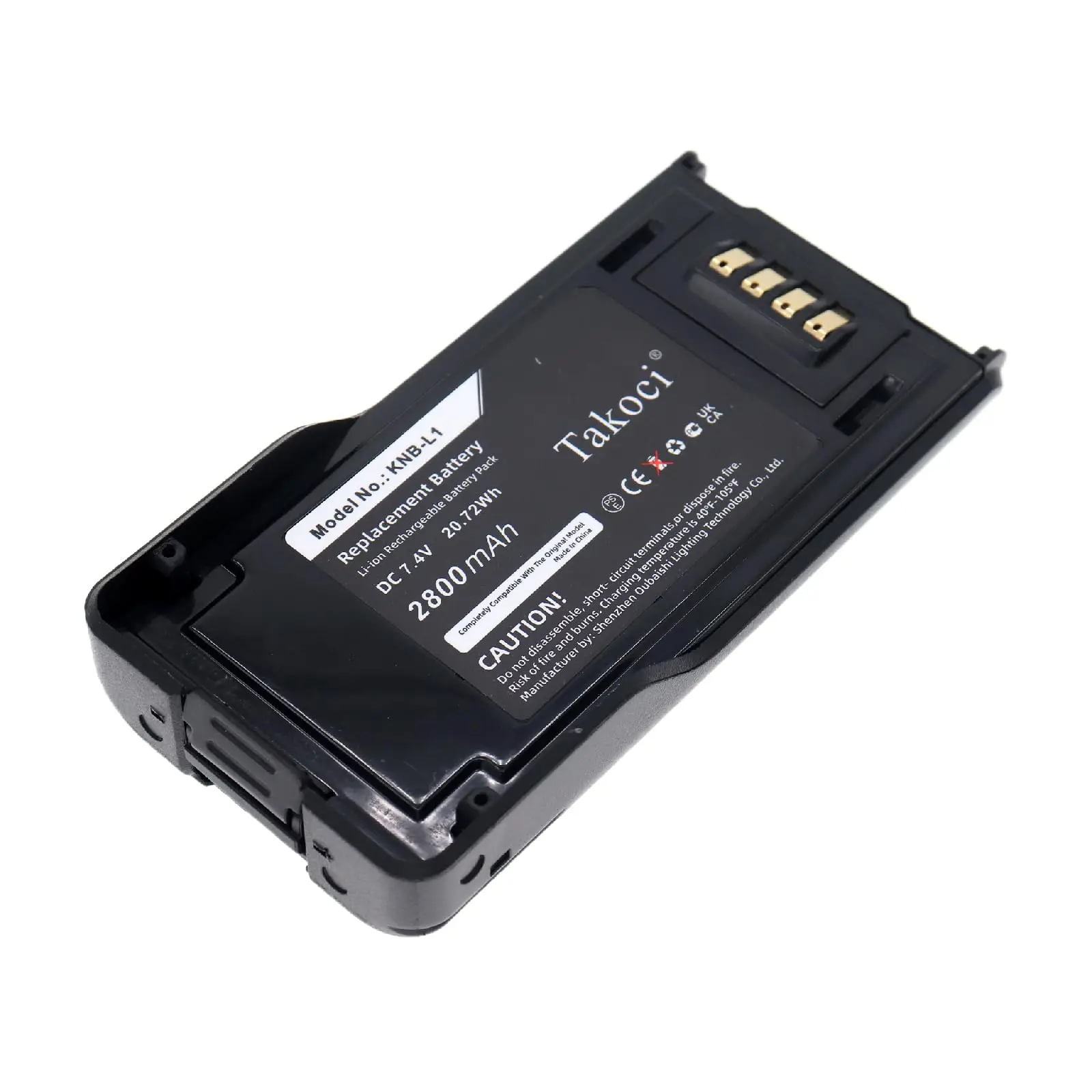 Replacement Battery for KENWOOD  NX-5000, NX-5200, NX-5300, NX-5400, P25, TK-5230, TK-5330, TK-5430, VP5000