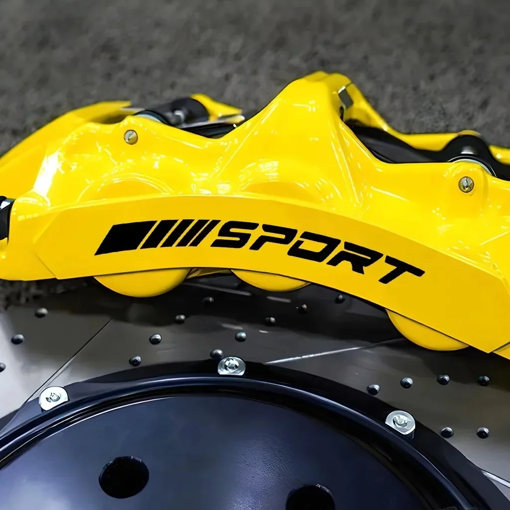 Reflective Sport Letter Caliper Decals Heatproof Waterproof PVC Stickers Universal Auto Brake Wheel Rim Styling Decor Car Tuning