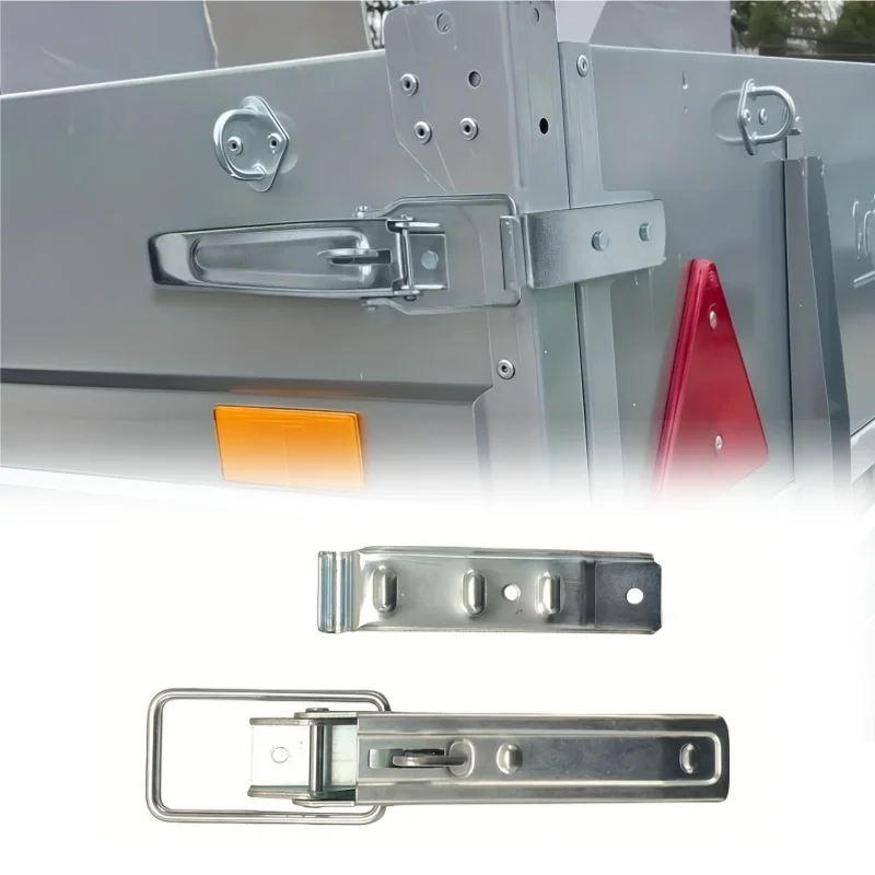 2pcs Heavy Duty Trailer Locking System Flip-Type Large Clip On Mechanism Keyed Coded For RV, Boat, Caravan, Truck, Trailer