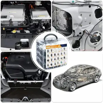 800個-100個汽車緊固件卡扣套件擋泥板鉚釘塑膠卡扣車身按壓式固定銷鉚釘保險桿車門飾板維修 8 最佳銷售 汽車夾 - №1