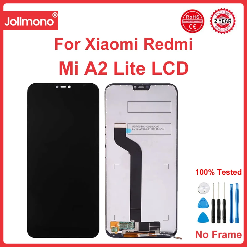 Imagem -02 - Montagem Digitalizadora de Tela Sensível ao Toque com Moldura 5.84 Apto para Xiaomi mi a2 Lite Redmi Pro Redmi Pro