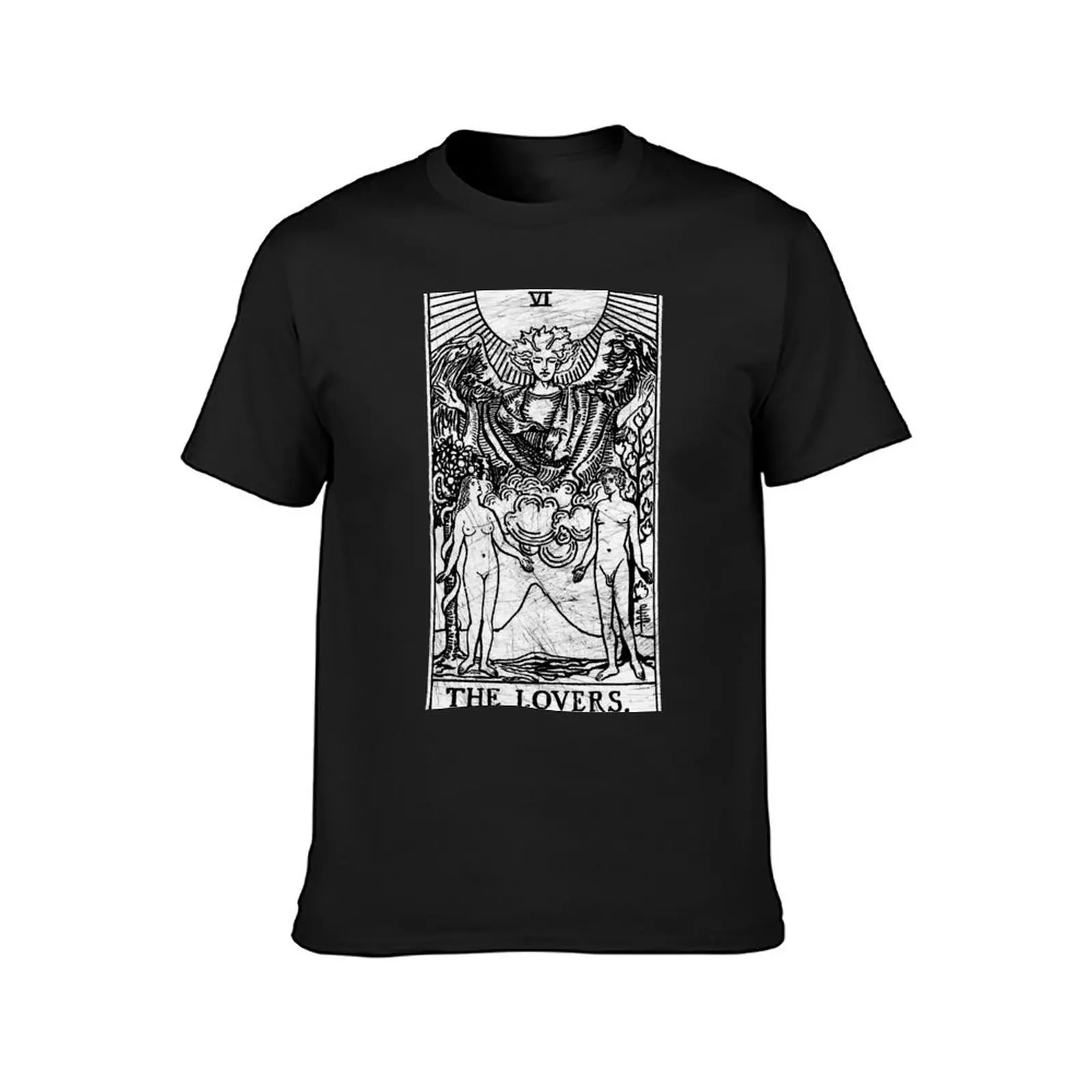 The Lovers Tarot Card - Major Arcana - fortune telling - occult T-Shirt hippie clothes customs mens big and tall t shirts