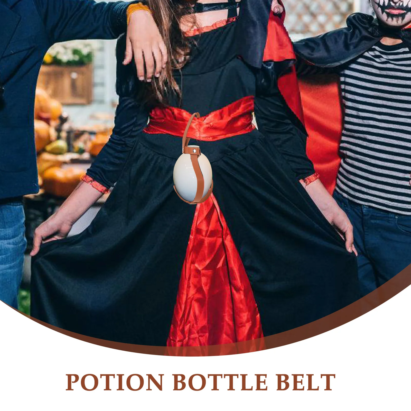 

Bottle Potion Case Belt Holder Bottles Spherical Glass with Harness Brown