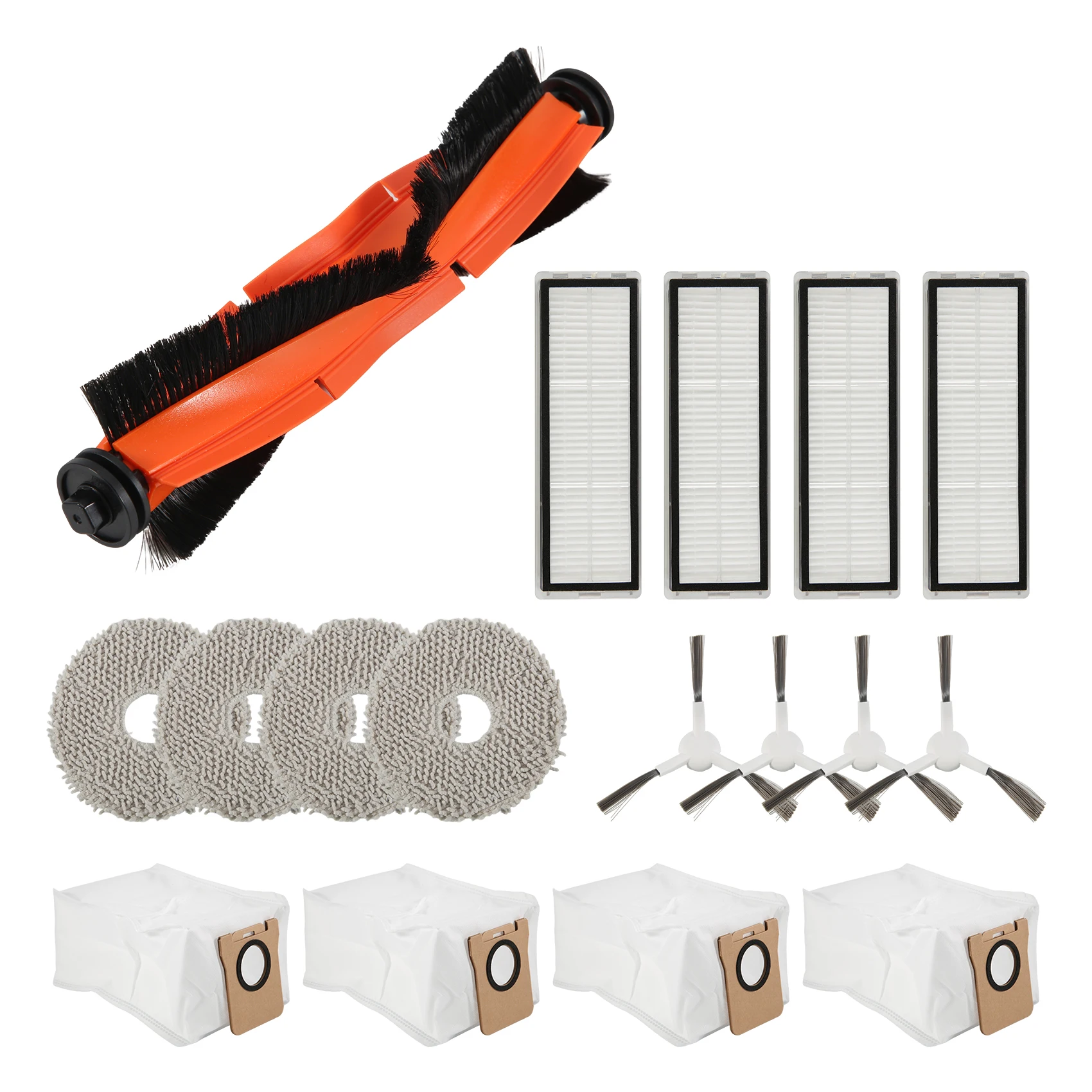 DT19 Replacement Parts for Robot Vacuum X20+/X20 Plus, Main Side Brush HEPA Filter Mop Cloth Dust Bags, Vacuum Cleaner