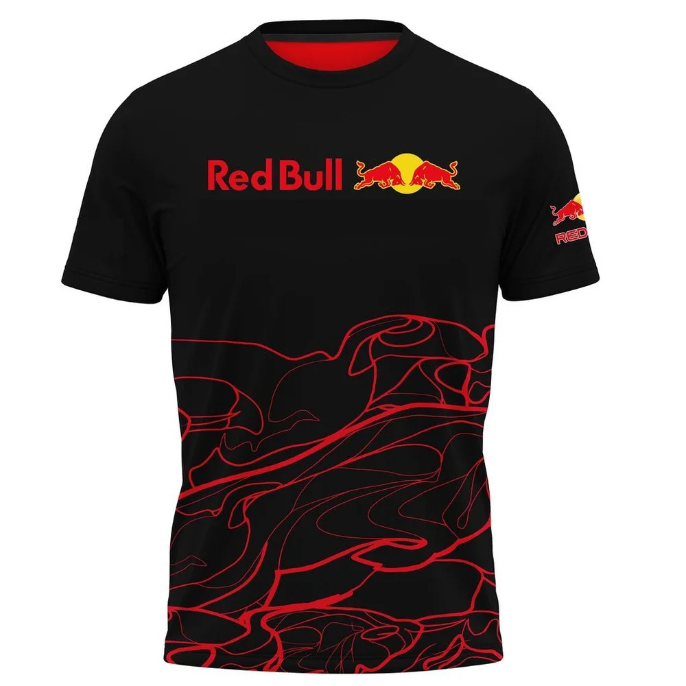 2025 Red Bull Off Road Motorcycle Racing T-shirt Red Bull 3D Top Summer Round Neck Sportswear Red Bull Outdoor Short Sleeve image 5