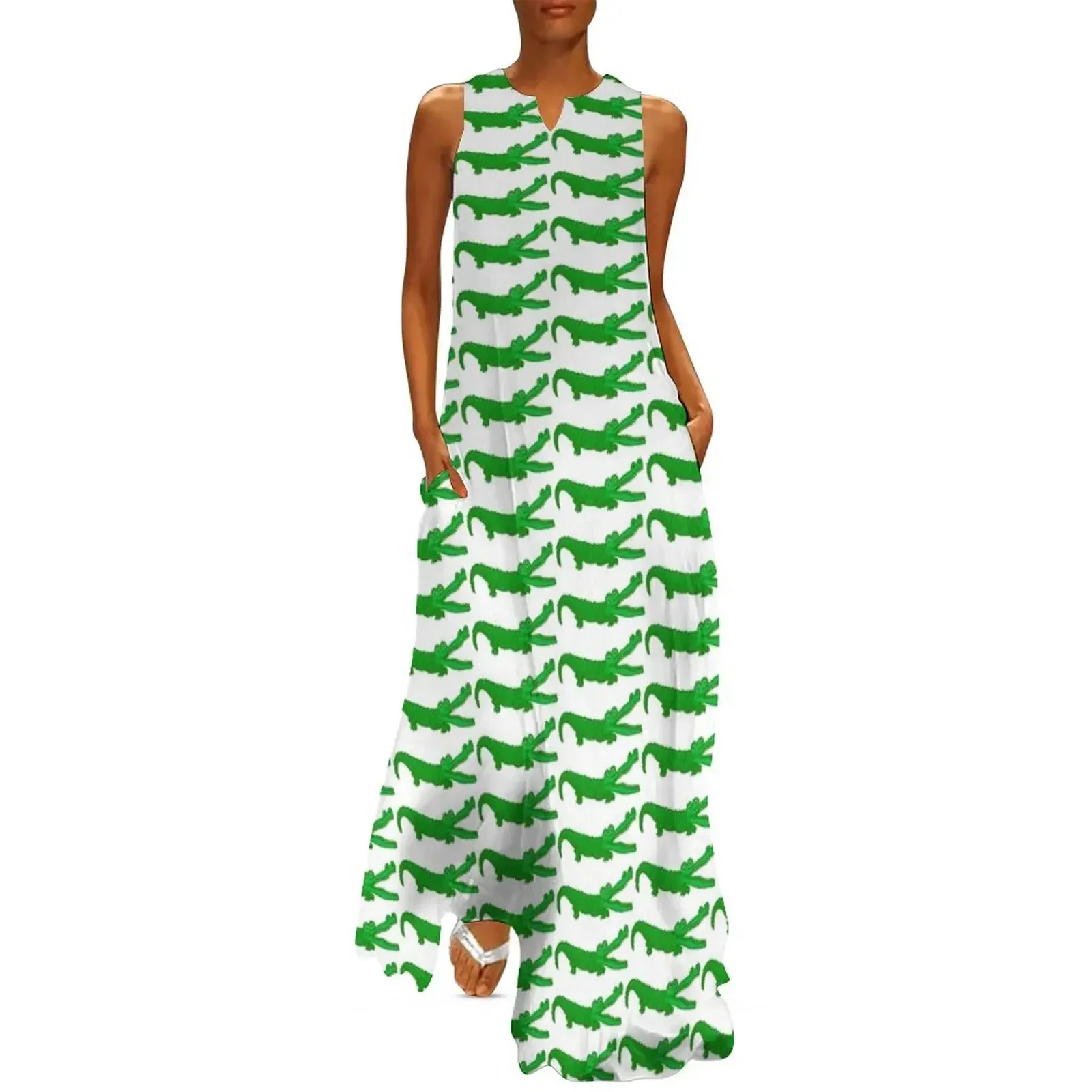 

Cute Little Gator - Small Gator Size - Football Tailgating Florida Dress Long Dress Women's summer suit Dress