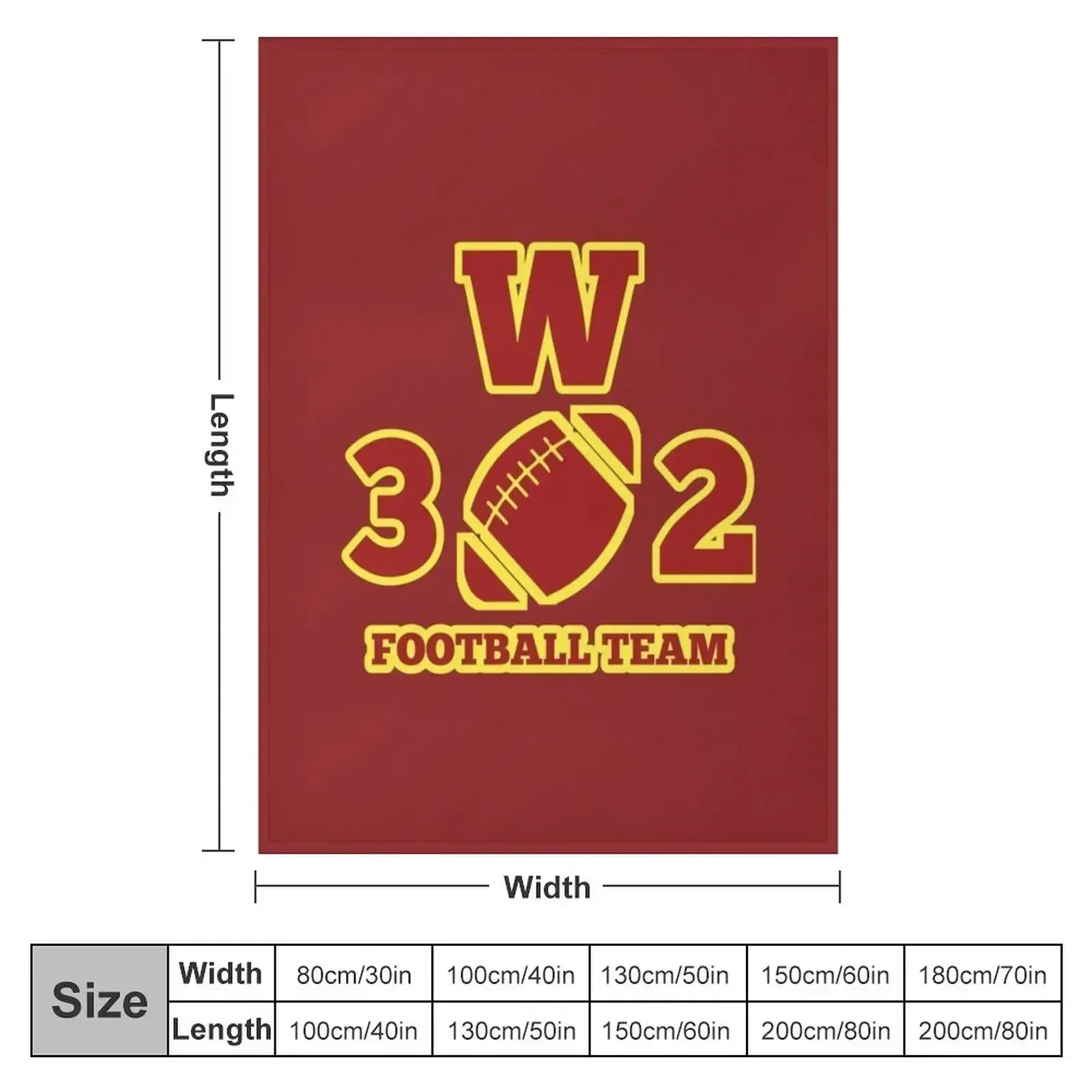 Washington Football Team / Washington Football / Washington Football Team Est 1932 Throw Blanket Shaggy Weighted Blankets