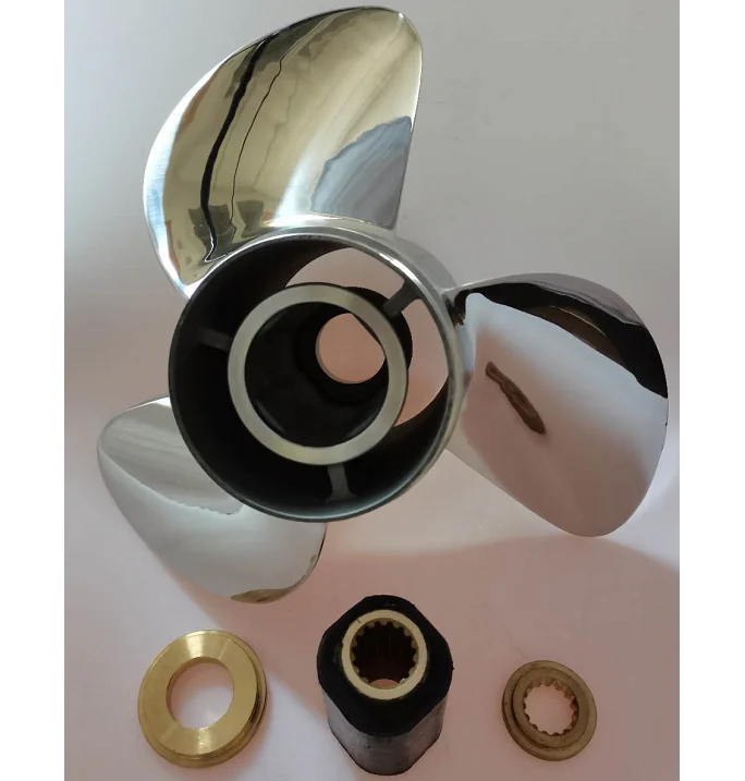 3 pales 13 3/4X17 R bateau prp Interchangeable en acier inoxydable hélice hors-bord hélice marine hélice