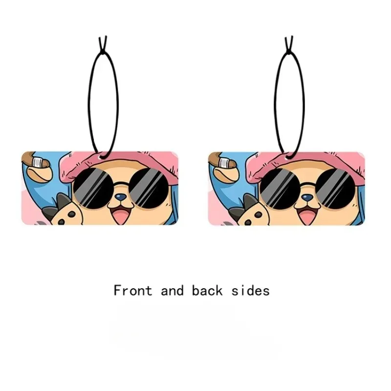 Pingente de Carro One Piece Luffy com Tabletes Aromatizantes, Decoração para Carro, Acessórios de Desodorização para Retrovisor
