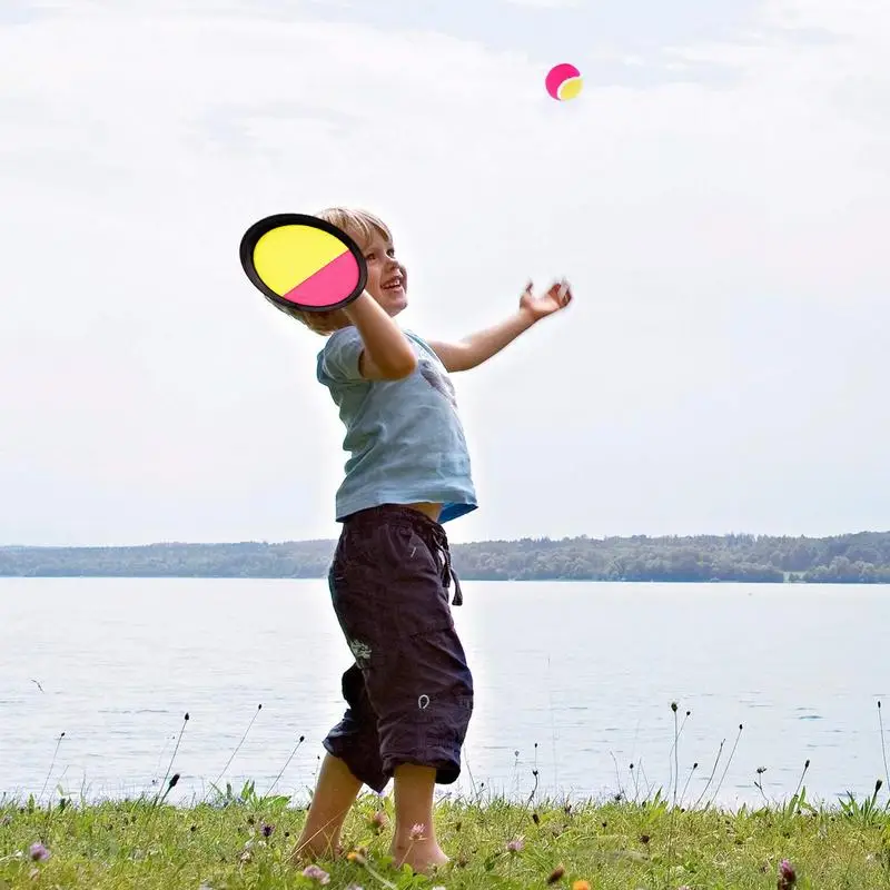 Juego de Pelota y captura para niños, juego de pelota pegajosa para deportes al aire libre, juego de tiro y captura, juguetes interactivos para exteriores