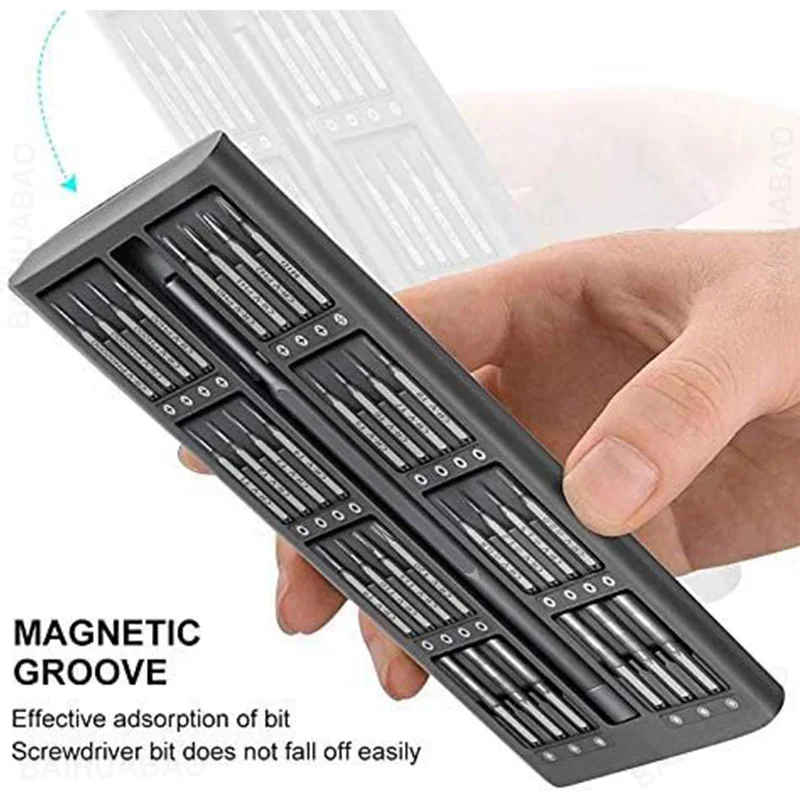 Imagem -04 - Precisão Screwdriver Grupo Phillips Torx Magnetic Screw Driver Bit Kit de Ferramentas de Reparo Profissional para Telefone Relógio Câmera 63 em 1