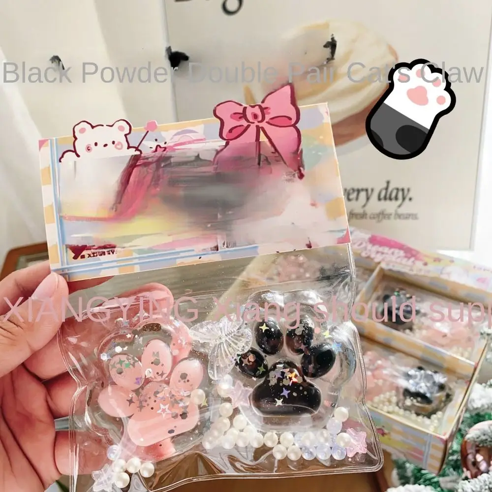 Juguetes sensoriales, juguete para pellizco de pata de gato Blingbling, pata de gato transparente TPR, juguete de rebote lento, pata de gato creativa suave para apretar para niños