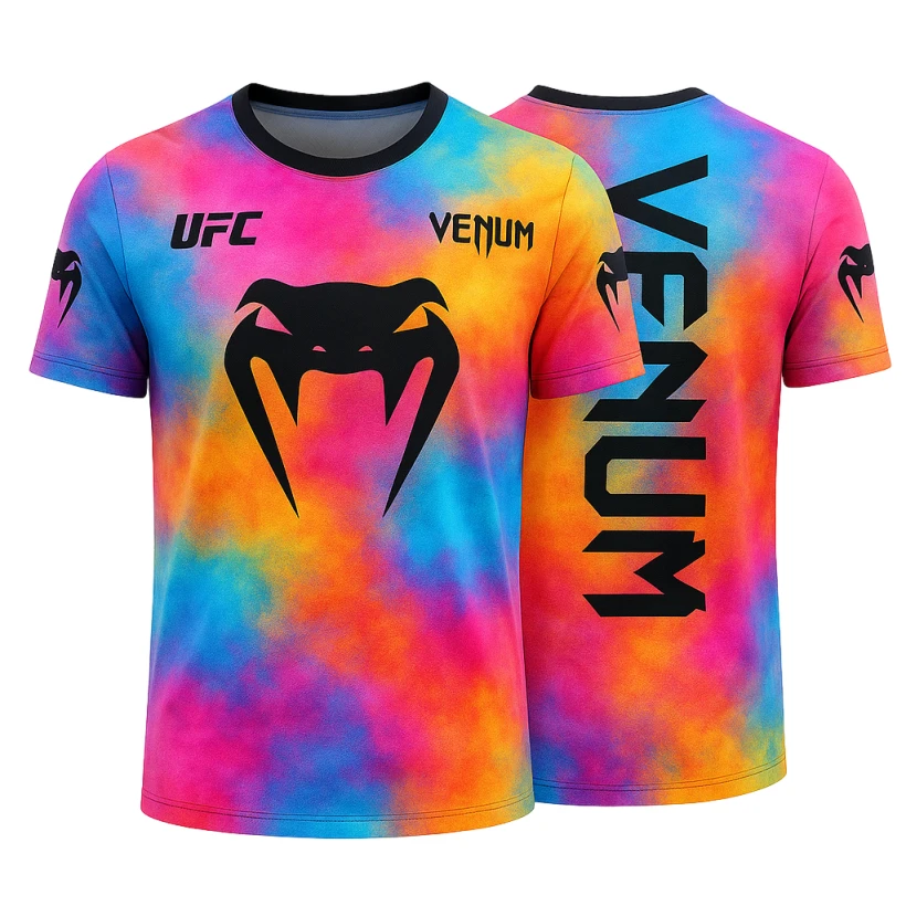 

Летняя мужская тренировочная футболка с 3D принтом UFC, удобная спортивная одежда с короткими рукавами, повседневная спортивная одежда с круглым вырезом для бокса, ММА, тренировок в тренажерном зале