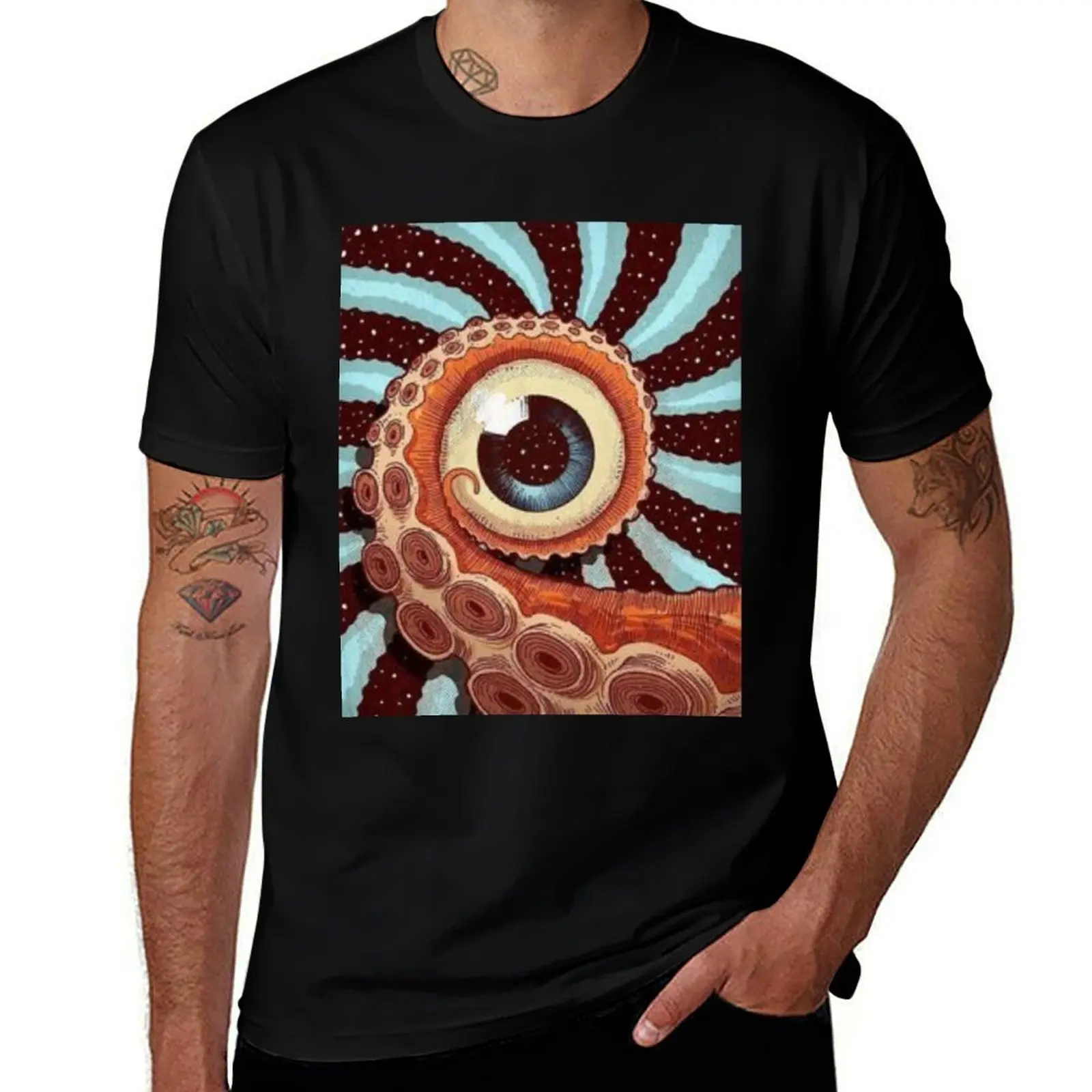Octopus Tentacle Eye T-Shirt UV Sun Protection Tee Shirt T-Shirt