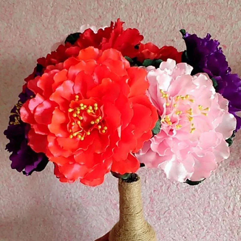 240 Stück 3 mm perlmuttfarbene künstliche Blumenstempel für Blumenarrangements und DIY-Bastelarbeiten, Perlglanz-Blumenherzen, Heimdekoration – Detail 2