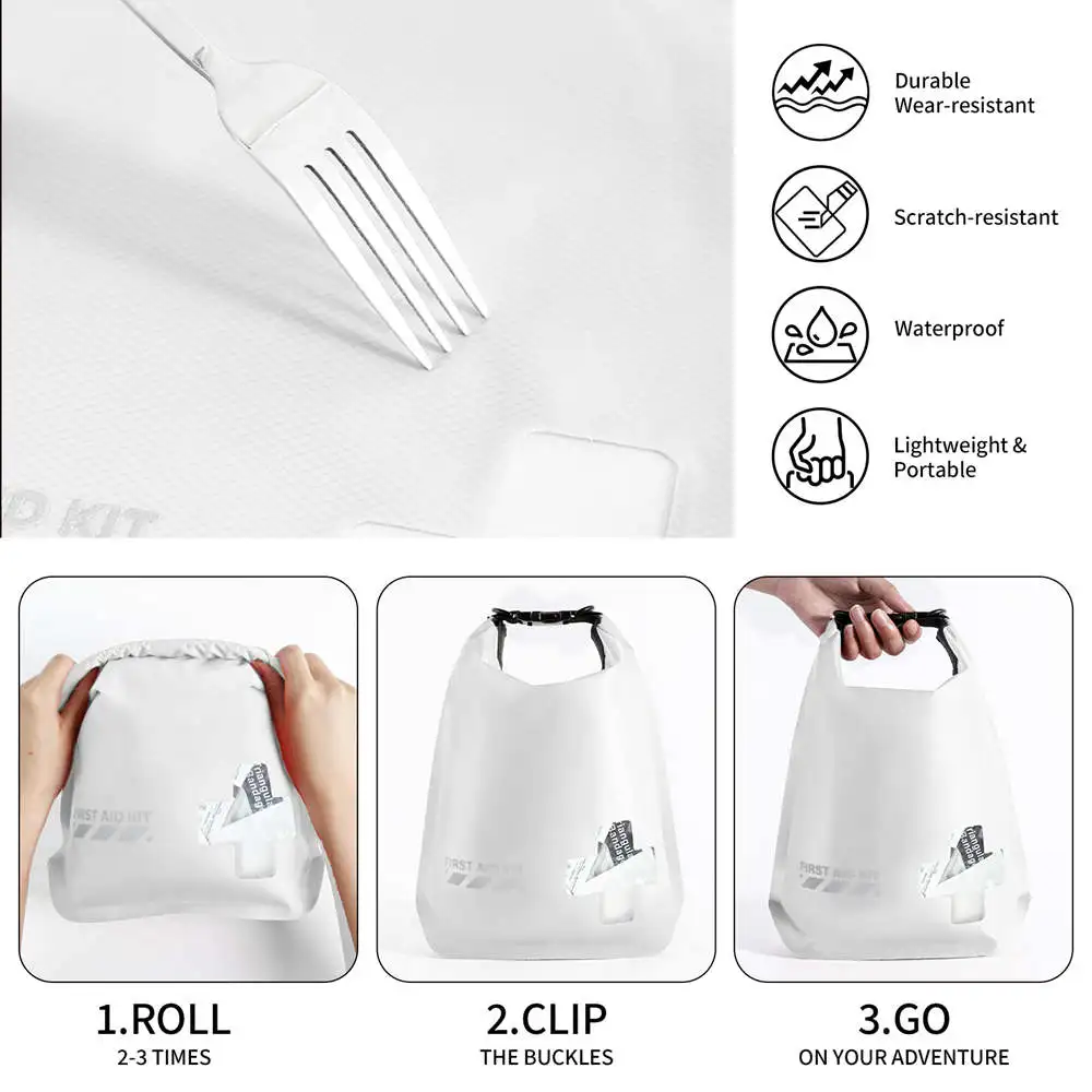 IDrybag مقاوم للماء الإسعافات الأولية قارب حقيبة جافة التخييم التجديف السفر مكتب اللوازم الطبية الإسعافات الأولية حقيبة محمولة #5