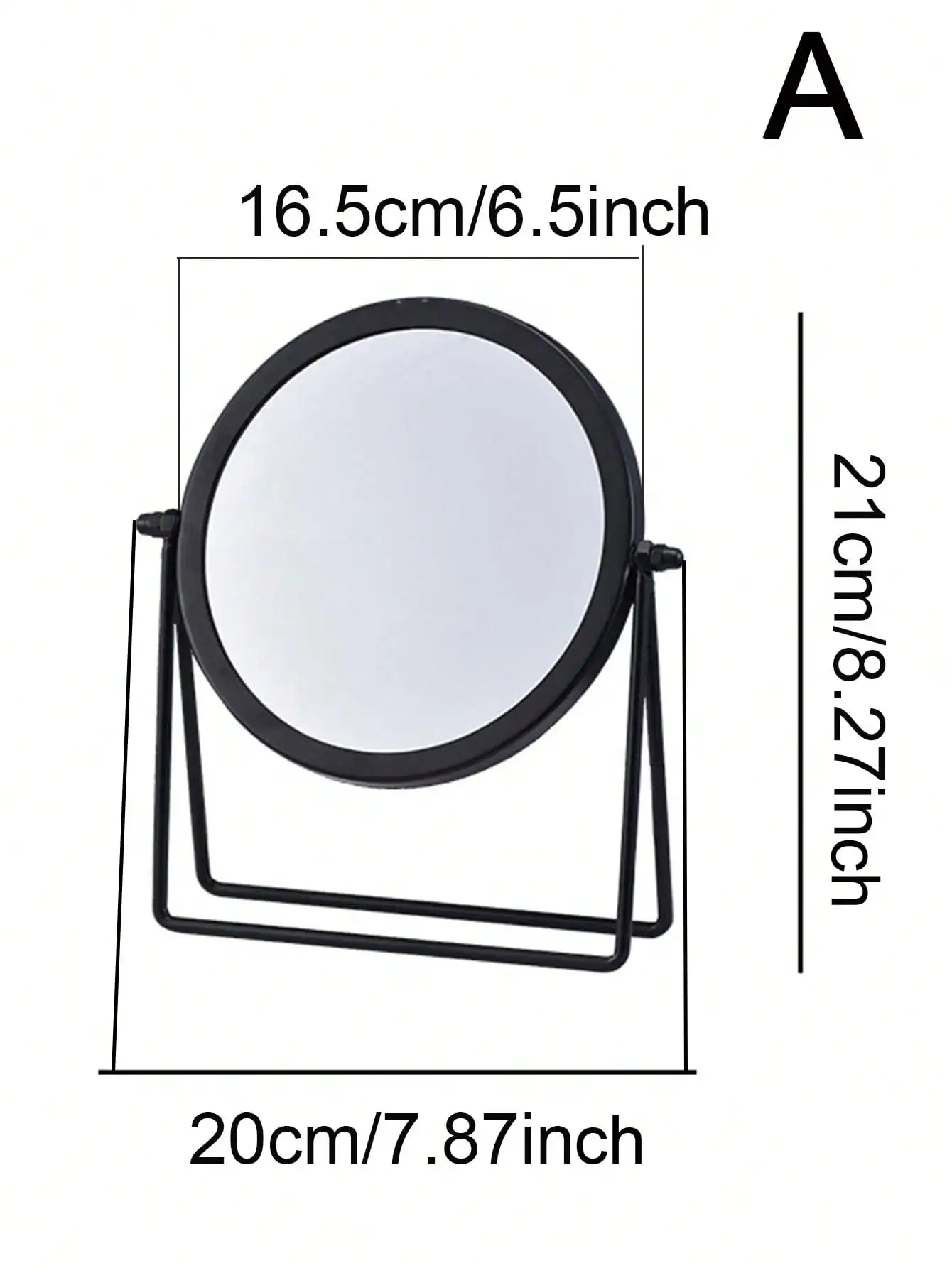 1 szt. Obrotowe lusterko z metalową ramą, prosty, przenośny prezent do toaletki, idealny do dekoracji domu.