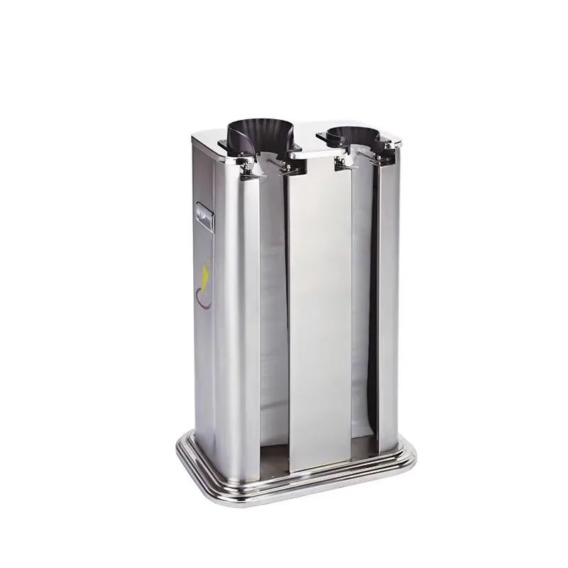 Silver Apricot Modern Automatic Wet Umbrella Bagging Wrapping Machine Free Plastic Bags Double Chute Design