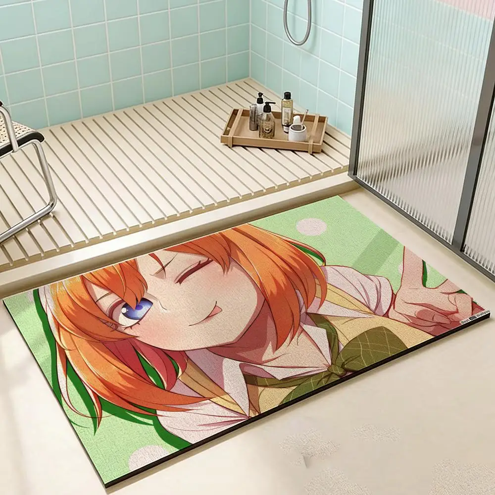 Floor Mat Diatomaceous Earth Bath Mat, QuickDrying, Water Absorb，MultiScene Household Floor Mat The Q-Quintessential Quintuplets