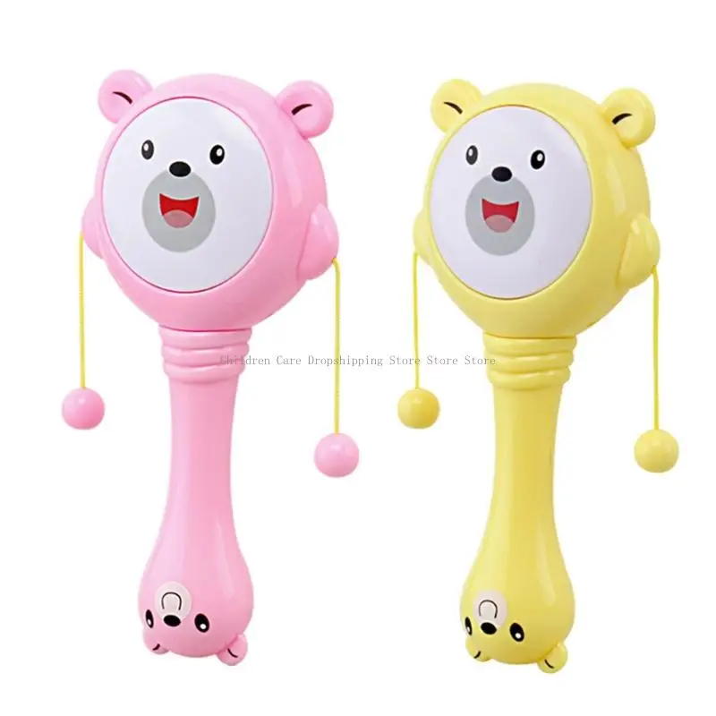 Aprendizaje temprano Musical Toy Cartoon Catton Drum 4pcs Baby Shaker Fine Motor Toy