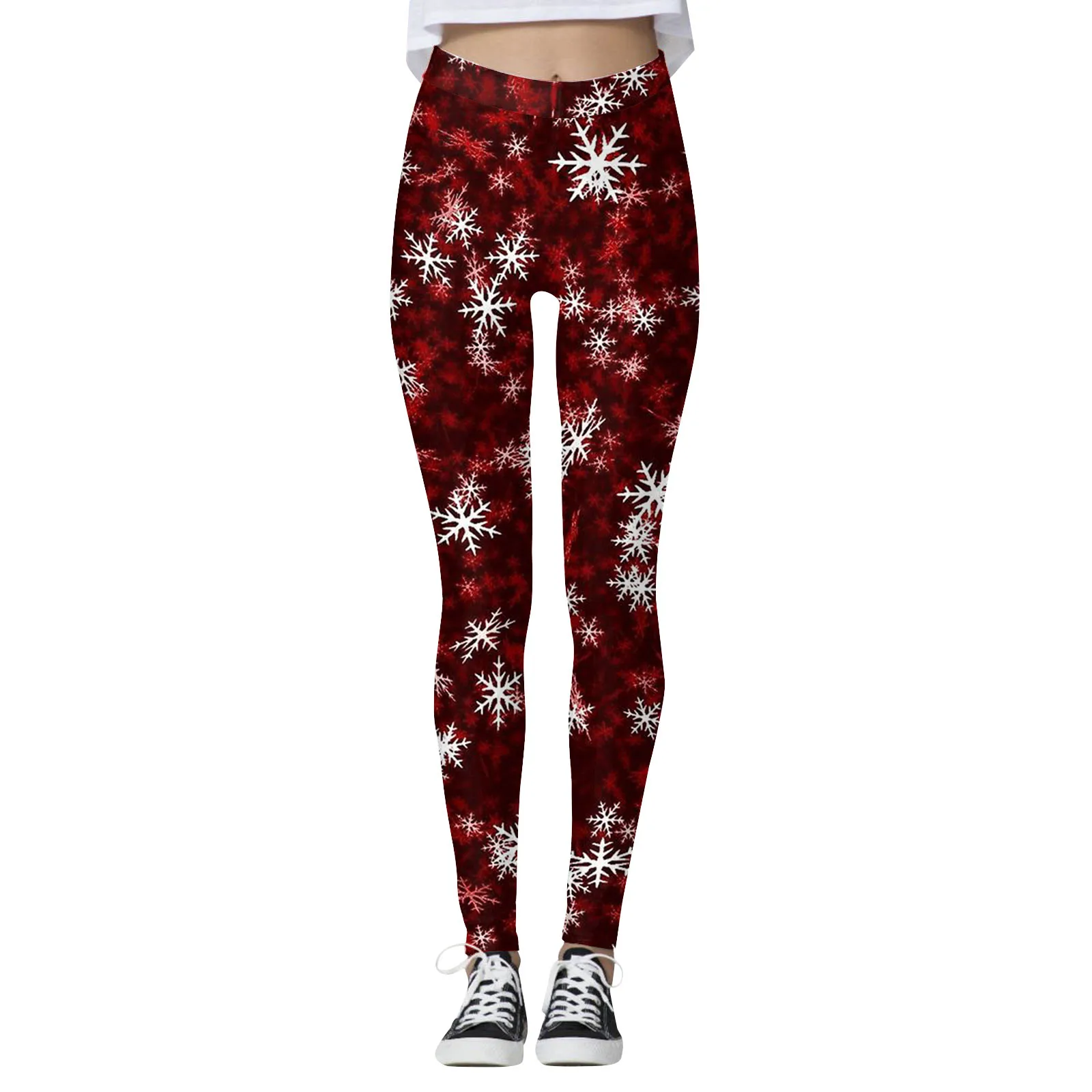Women Fitness Leggings Christmas Custom Snowman Santa Claus Printed Sportswear Girl High Waist Push Up Leggins Pants Pantalone