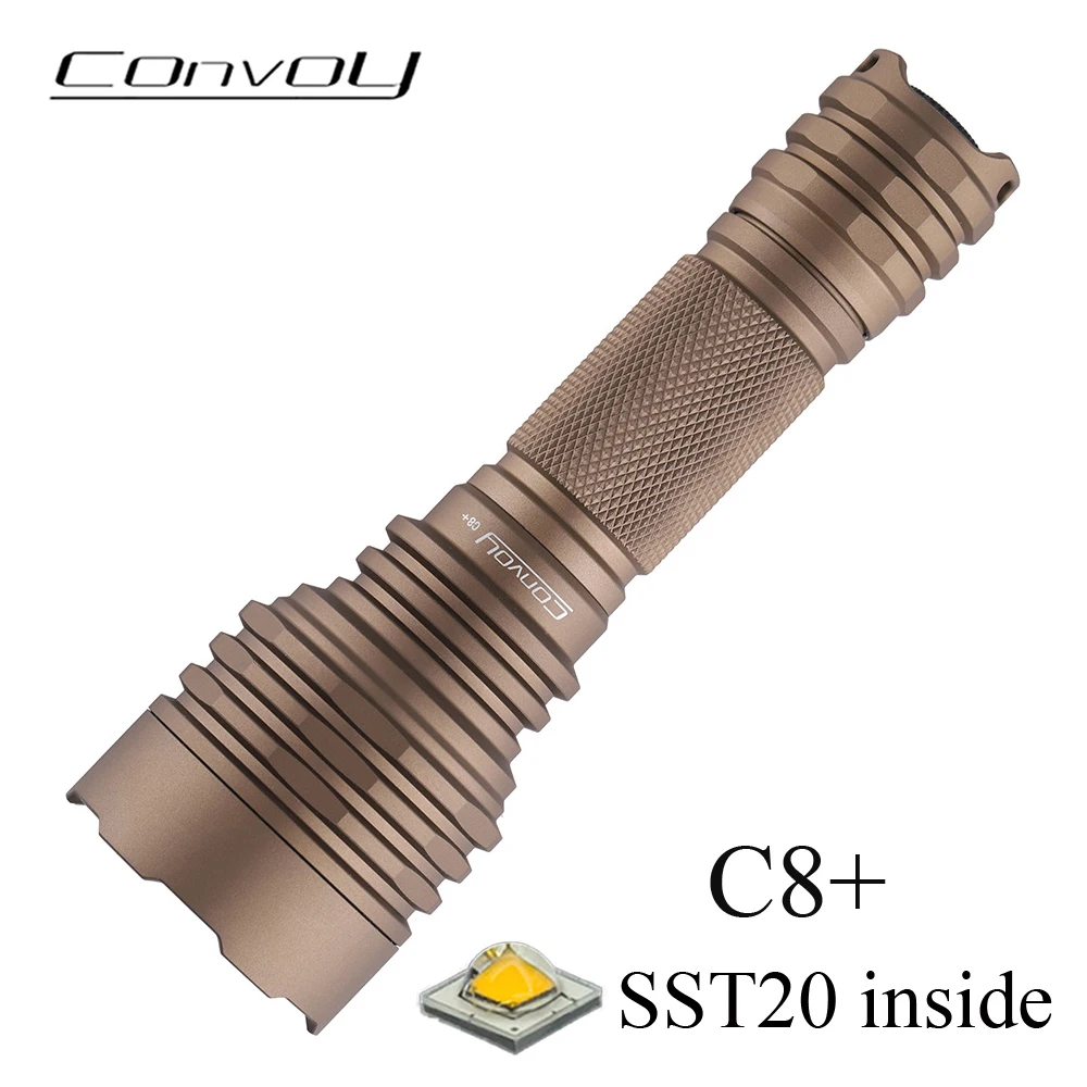 Convoy C8 Plus SST20 Flashlight High Power 18650 Led Lanterna Flash Light  Fishing Camping Tactical Portable Lighting