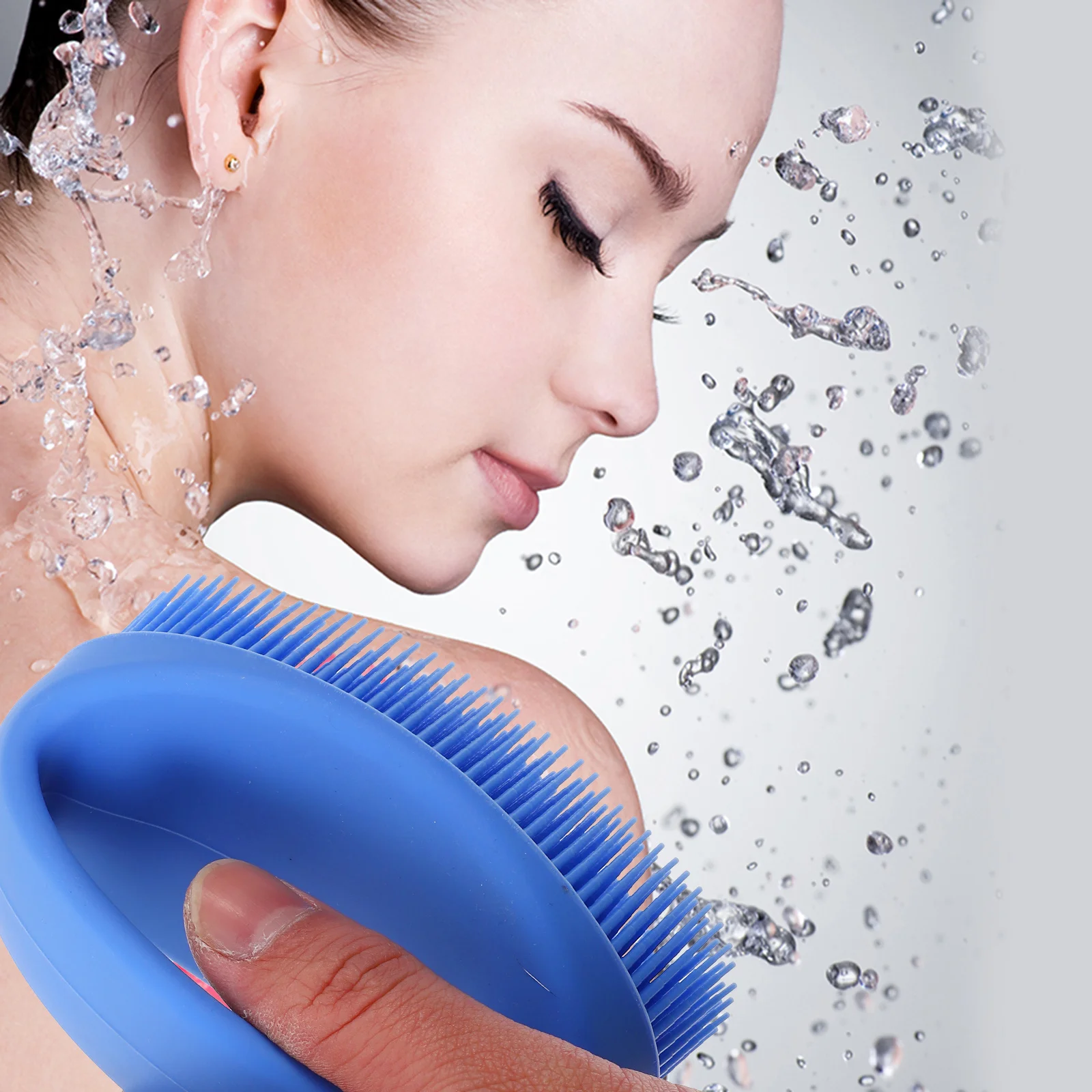 

Silicone Bath Gentle Exfoliating Massaging Body Scrubber For Shower Handheld Skin Care Bath Scrubber Cleansing Tool