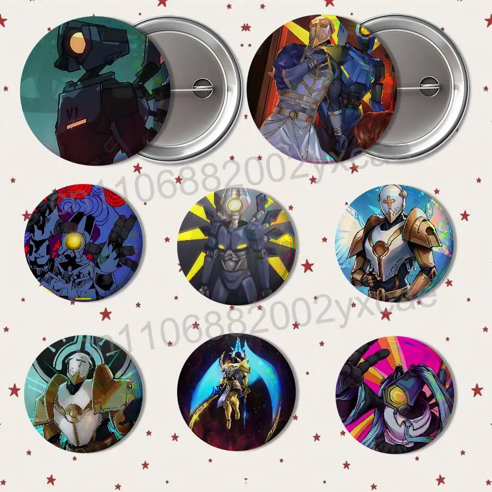 

game Gabriel V1 2 ULTRAKILL Badge on Backpack Clothes decoration Tinplate Round Brooch Funny Custom Gifts for Friend